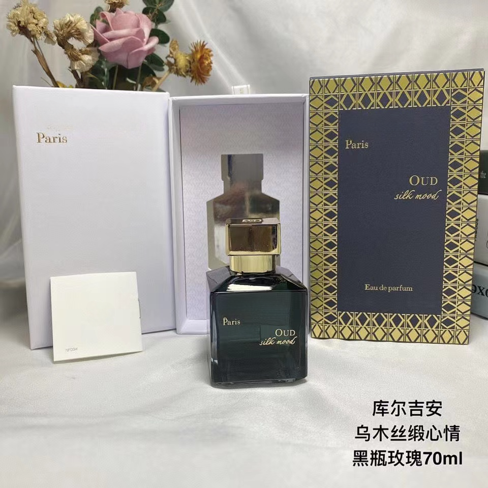 Best selling men and women perfume glass bottle spray ebony silk satin mood neutral perfume EDP 70ml fast delivery-image-865290527
