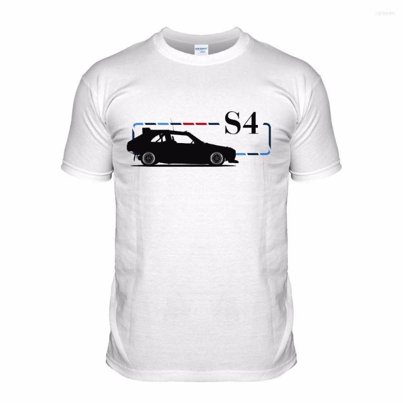 

Men's T Shirts 2023 Fashion Men Round Neck Short Sleeve T-Shirt Stylish S4 Rally Car Retro 80S Italian Supercar Print Shirt, Notprint