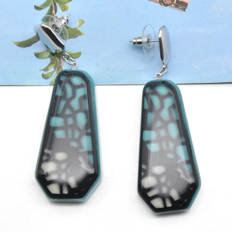 

Dangle Earrings Chunky Thick Mottled Stylish Resin For Women