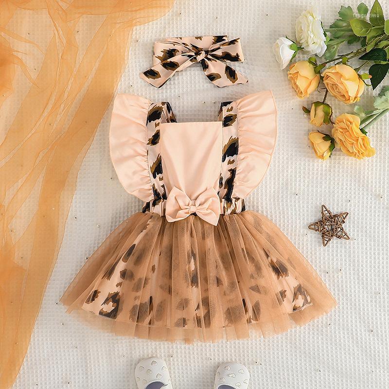 

Girl Dresses Korean Version Of Girls' Sleeveless Belt Dress 2023 Children'S Summer Fashion Leopard Print Headband Set, Skin color