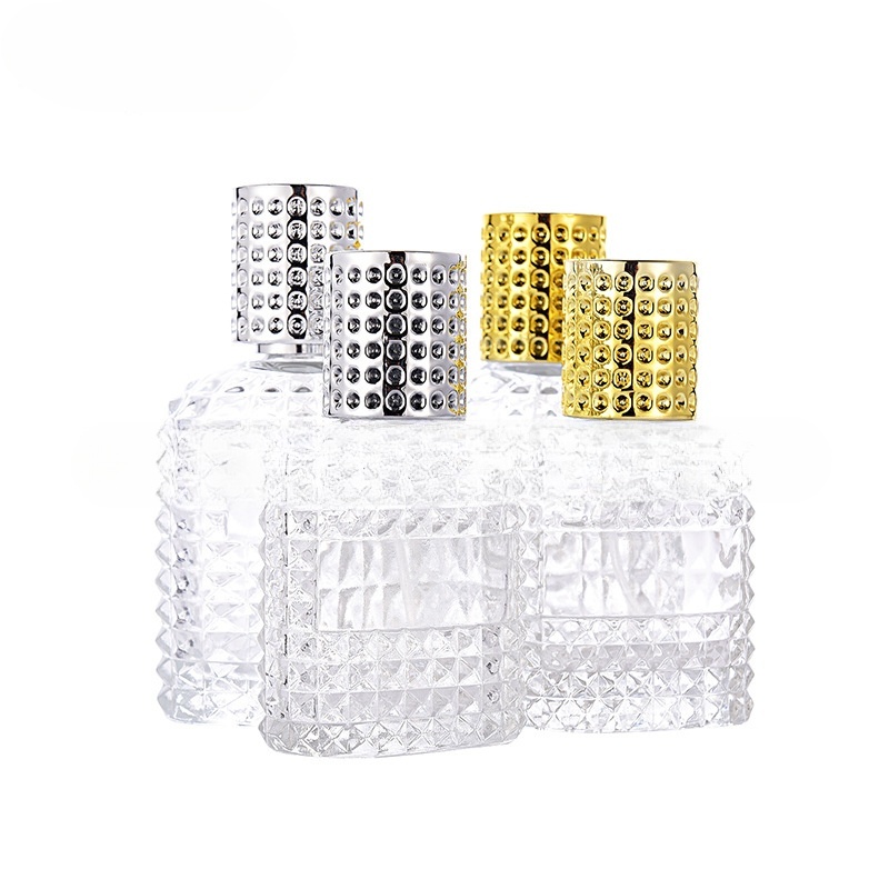 

Fashionable Glass Perfume Bottle 30ml/50ml with Portable Atomizer Spray Travel Spray Bottle DA164