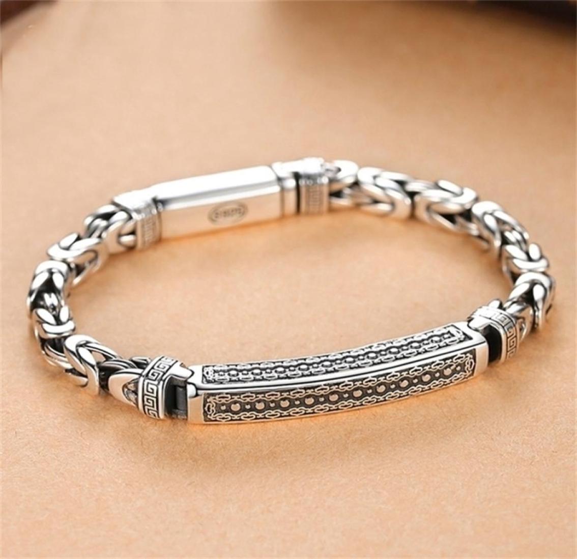 

Bangle RetroSen Silver Jewelry Men039s Bracelet Pattern Retro Hipster Key Pattern Buckle Gift Accessory 2210125847812