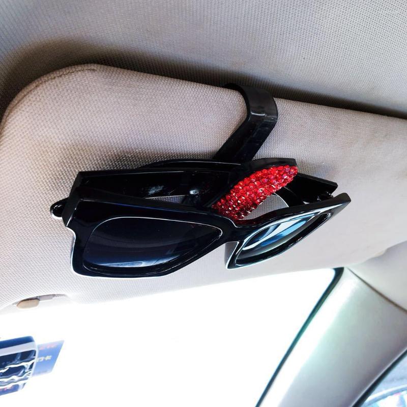 

Interior Accessories Car Vehicle Sun Visor Sunglasses Eyeglasses Glasses Card Ticket Holder For Estuche Gafas