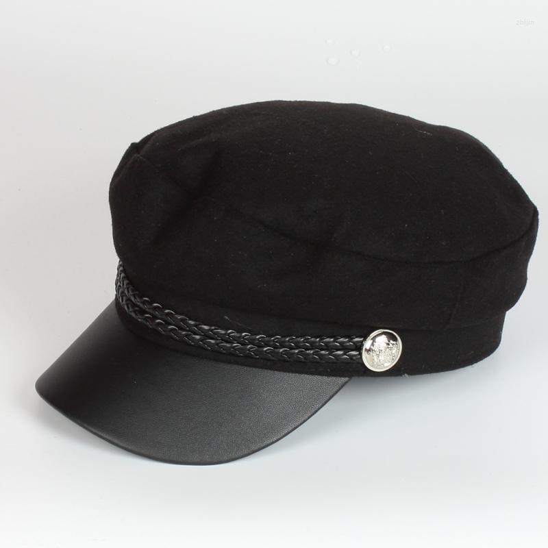 

Ball Caps Wholesale Korean Style Outdoor Army Cap Fashion Sboy Beret Unisex Sports Baseball Hats, Black