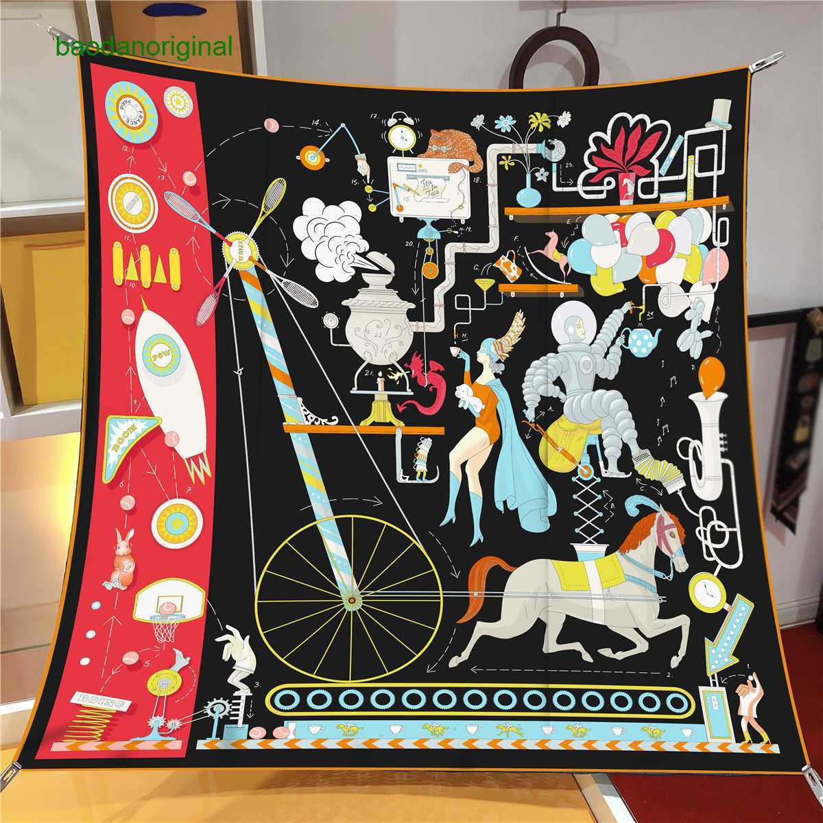 

Hemres Designer Scarves Online Celebrity Live Broadcast Hangzhou Silk Generous Women's Bras Scarves Sunscreen Turban High Sense of Ins RPF5