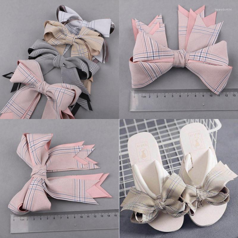 

Hair Clips Arrival 10PCS Silicon Wappes Handmade Ribbon Bow DIY Ornament Accessories Bows Patch Sticker For Women Slipper Shoes