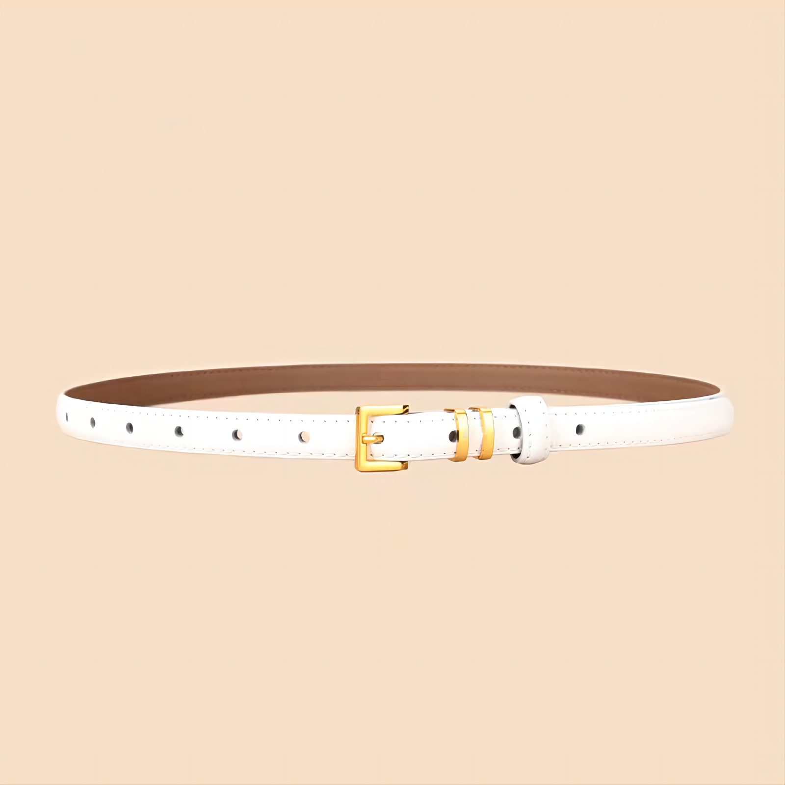 

Woman Designer Belt Luxury Lady Narrow Belts Classic Genuine Exquisite Leather Gold Buckle 10 Color Width 1.5cm Length 100cm ceinture, As pic