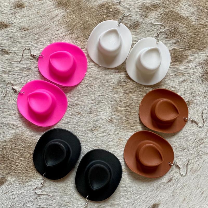 

Dangle Earrings Pink Cowgirl Hat Fun Trendy Disco Ball Cowboy Dangling Nashville Western Jewelry & Accesso