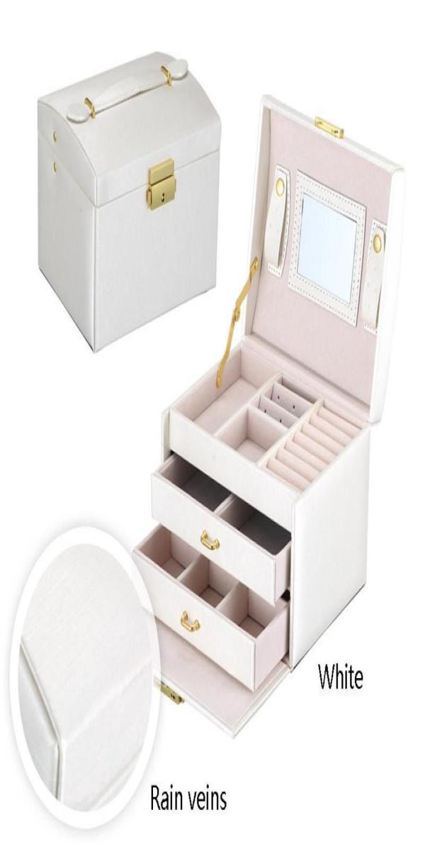 

Jewelry Pouches Bags Organizer Large Box High Capacity Casket Makeup Storage Leather Beauty Travel3157441