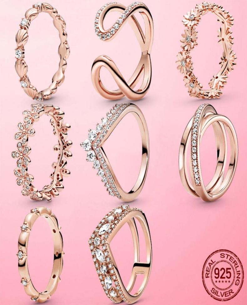 

2021 100 925 Crossover Pave Triple Band Finger Ring for Fine Sterling Silver Women Jewelry Anel Gift3571027