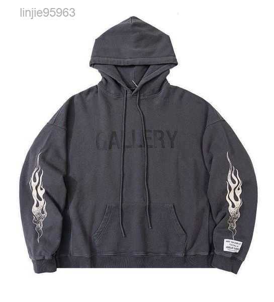 

Men Hoodie Designer Gall Dep Cotton Hoodiy Unisex Oversize Casual Leisure Sleeve Flame Letter Print Hooded Sweater Terry Grey Blue Fashion h 0v3k 12L1S