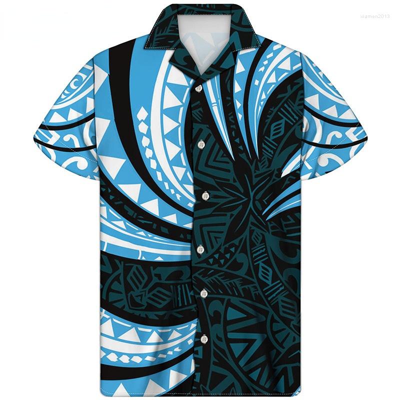 

Men's Casual Shirts Short Sleeved Shirt With American Polynesian Tribal Pattern Men's Summer T-shirt Breathable Loose Top Innovative, Ysfb00648f16-01