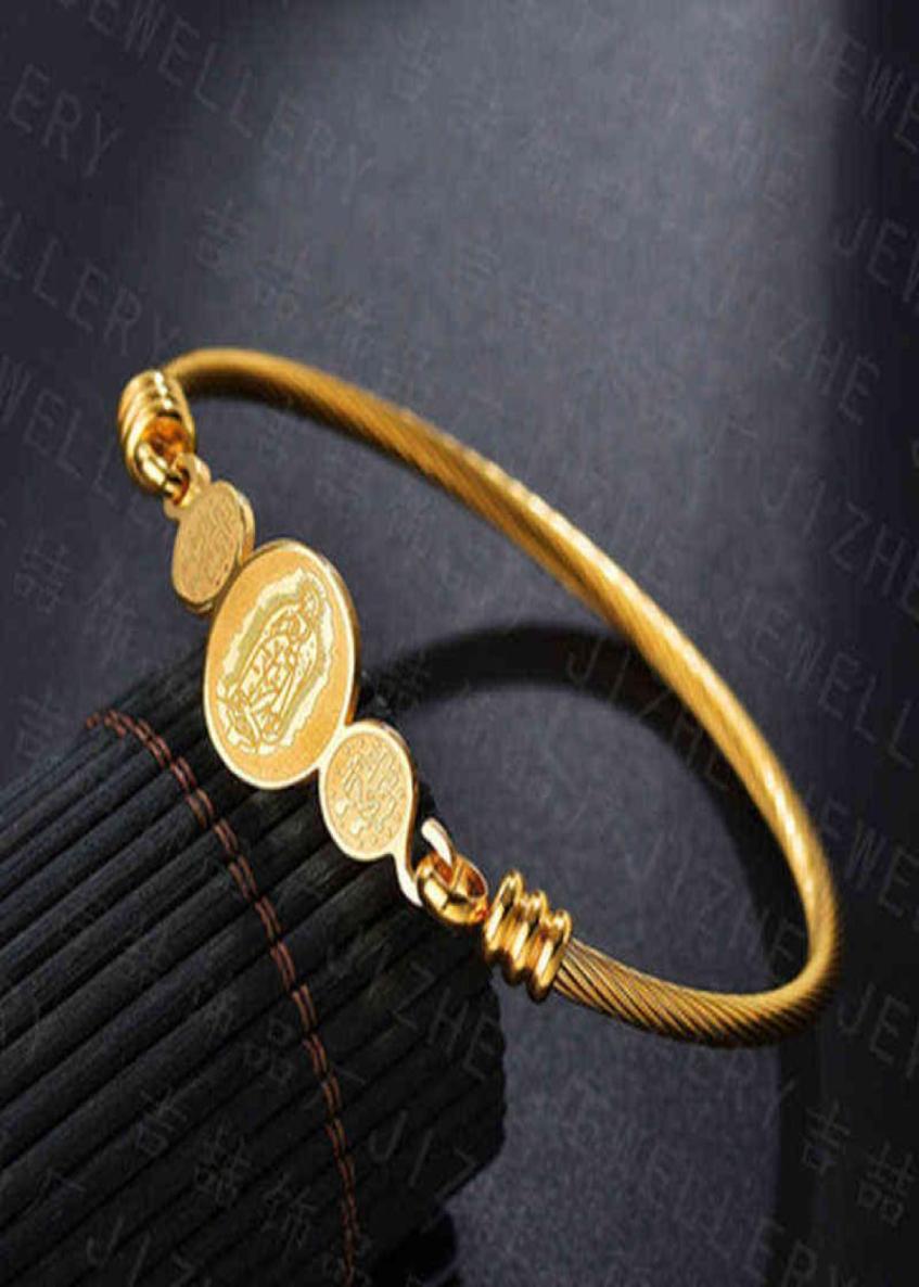

Simple Fashion Stainless Steel Virgin Mary Open Bracelet for Women Charm Vintage 039s Hand Bracelets 2021 Trend Jewelry6441376