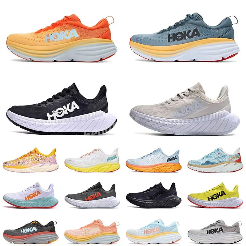

Running Shoes HOKA ONE Bondi 8 Athletic local boots Clifton 8 white training Sneakers Accepted lifestyle Shock absorption highway Designer Women Men 36-45 b6, Color 8