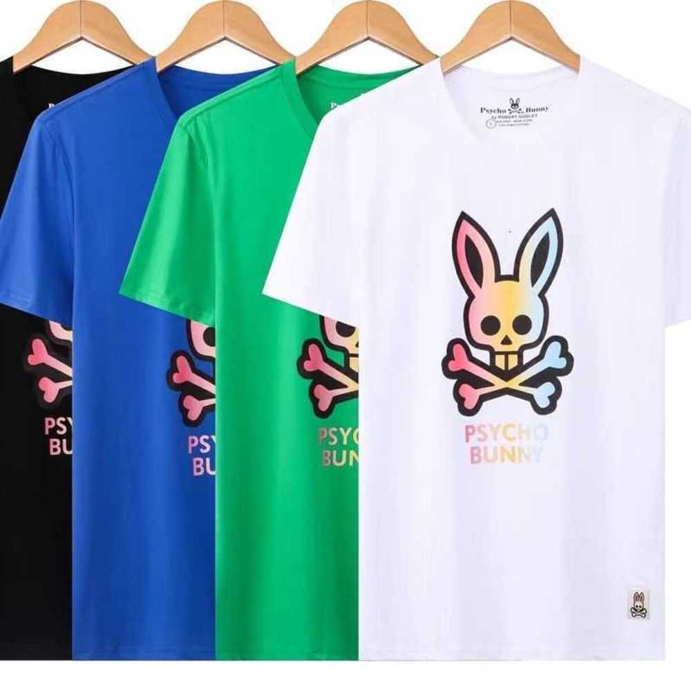 

Psycho Bunny t Shirt Spring and Summer New Fashion Brand Skull Rabbit Cartoon Print Casual Short-sleeved T-shirt Combed Cotton Versatile Iq1k, White