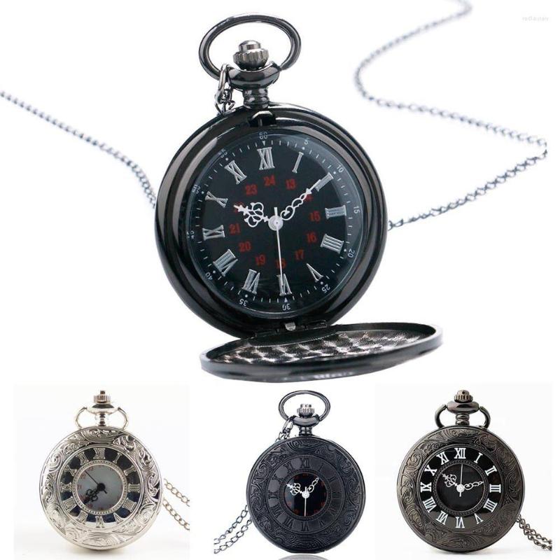 

Pocket Watches Men Quartz With Necklace Vintage Fob Watch Steampunk