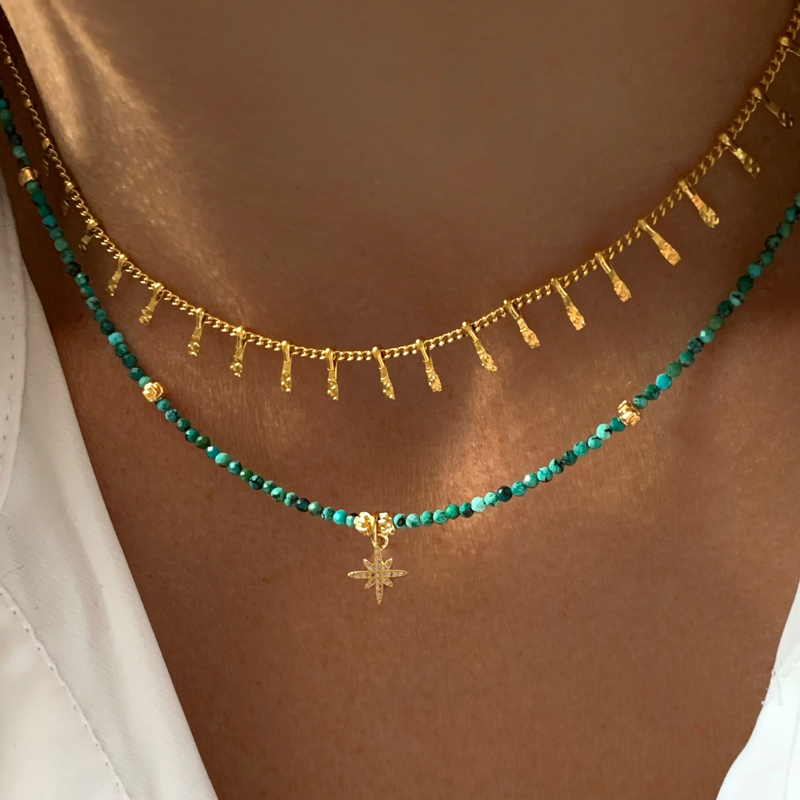

2023 Fashion Classic Stainless Steel Water Drop Chain Necklace Handmade High Quality Choker For Man Women Wild Minimalist Collar