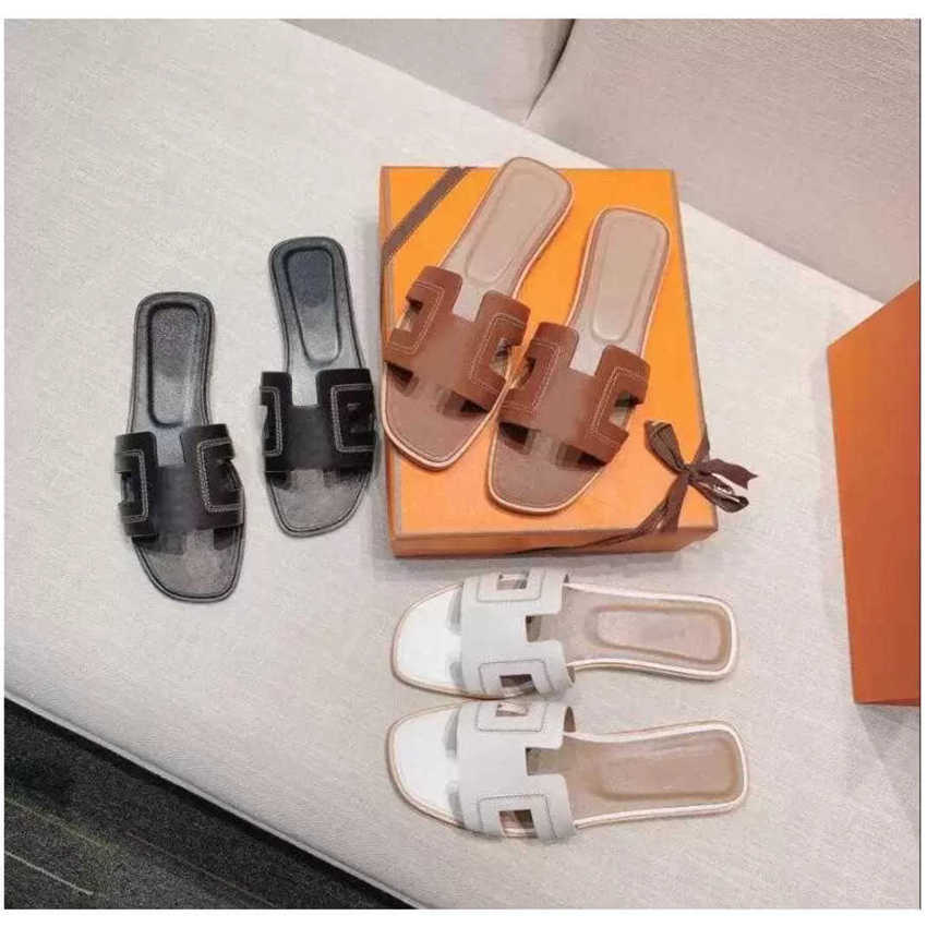 

ORAN SANDAL 2023 Fashion Sandals Genuine Leather Women Slippers Summer Luxury Flat Slides Ladies Beach Sandal Party Wedding Oran Slipper, 24