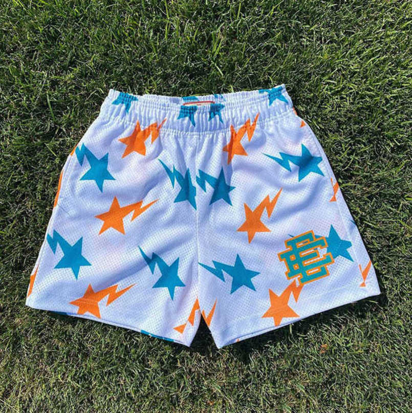 

Men's Luxury Fashion Ee Shorts Eric Emanuel Basic New York City Skyline Men Women Jog Pants Loose Casual Fitness Muscle Sports Beach Short Mesh Breathable Pant Lk8n