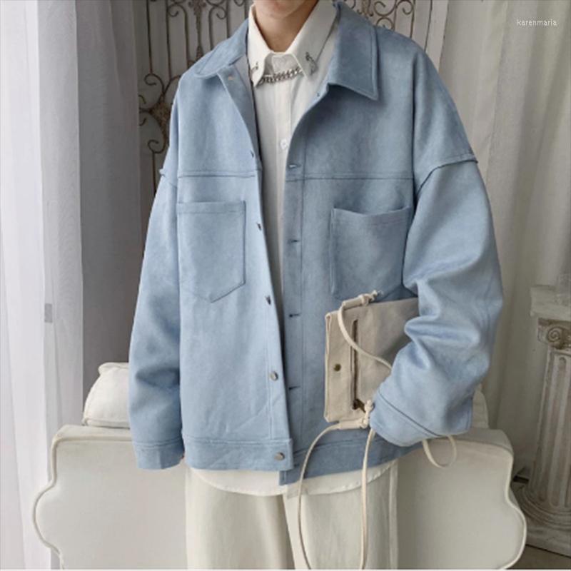 

Men's Jackets Spring Autumn Tooling Jacket Men Fashion Solid Color Casual Coat Man Streetwear Wild Hip Hop Loose Bomber, Beige