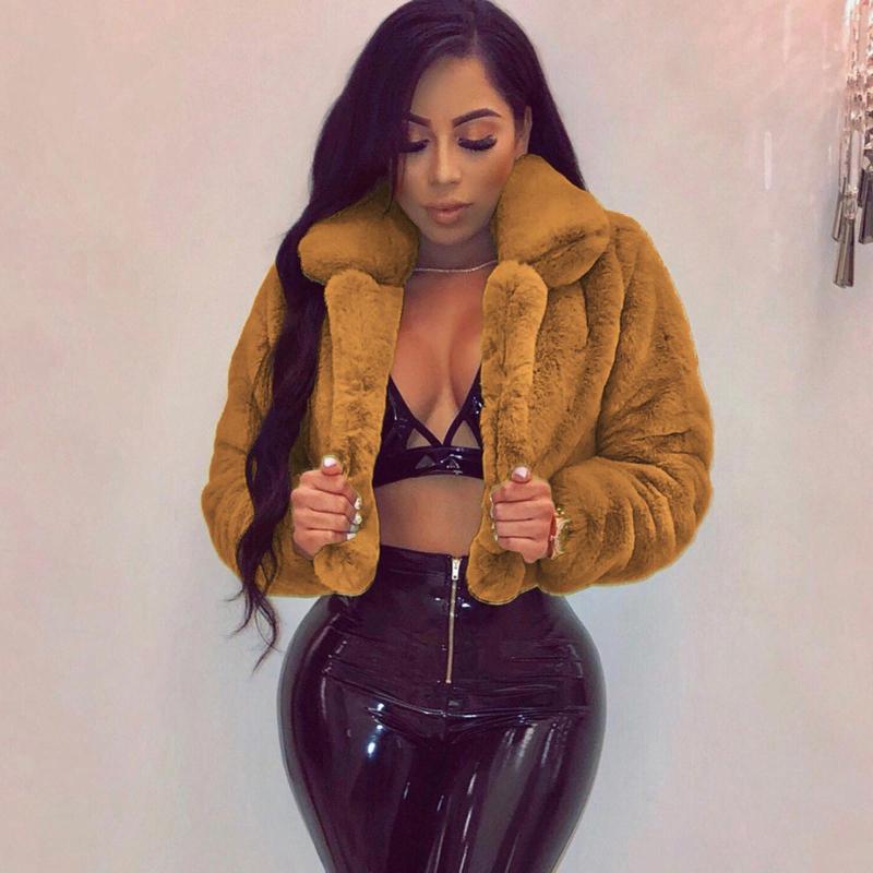 

Women's Jackets Women Warm Soft Faux Coat Jacket Winter Solid Turn Down Collar Coats Outerwear Fashion, White