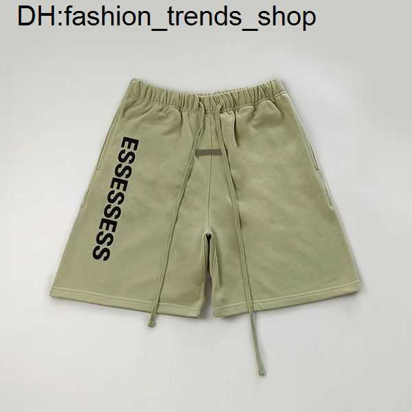 

Mens Womens Designer Essentail Shorts Clothing Apparel Essen Unisex Cotton Sports Fashion Short Street Style Tide Knee Length 11, Khaki