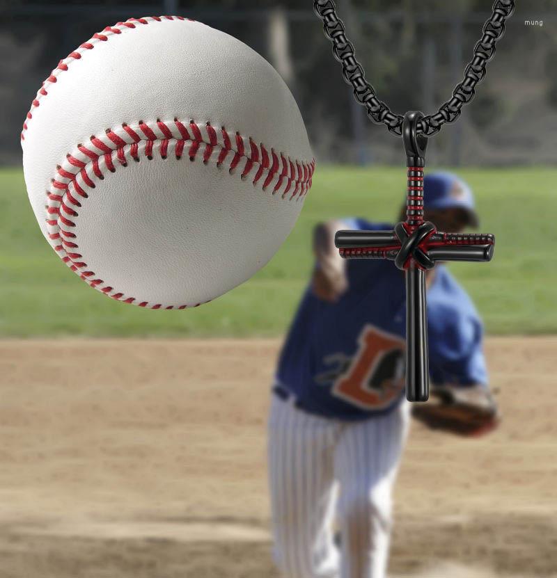 

Pendant Necklaces Baseball Cross Men's Stainless Steel Sporter Neck. For Men Anniversary Religious Jewelry