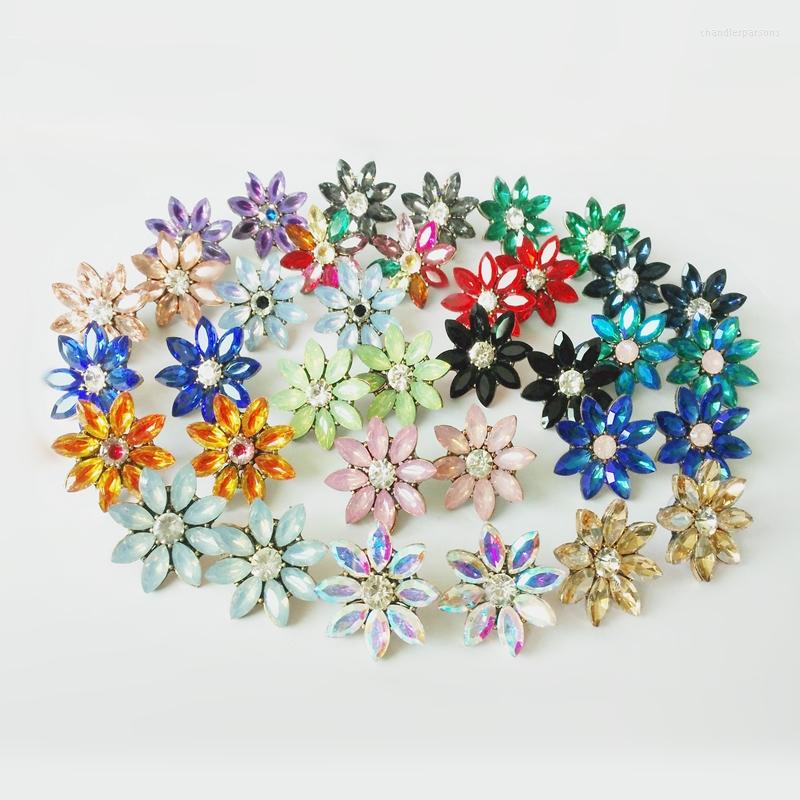 

Stud Earrings JURAN Fashion Simple Crystal Flower For Women Chic Statement Luxury Jewelry Boho Colorful 2023 Trend