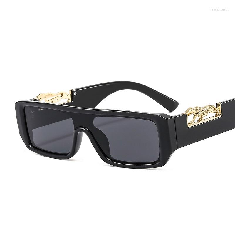 

Sunglasses DCF 2023 Fashion Rectangle Women Men Gradients Lens PC Frame Leopard Decorate Brand Designer Sun Glasses UV400