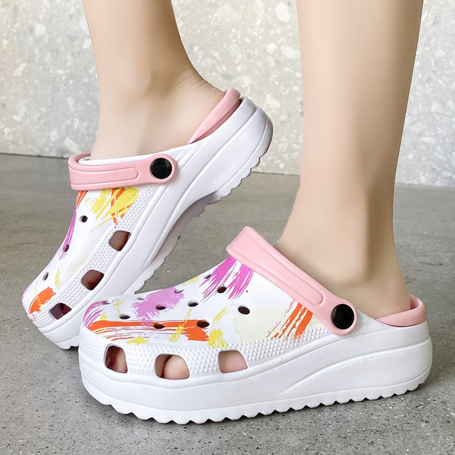 

Sandals Shoes Women's Summer Outwear Anti slip Feet Feeling Sandals Women's Leisure Soft Sole Beach Thick Sole Slippers F708-10, Black-white