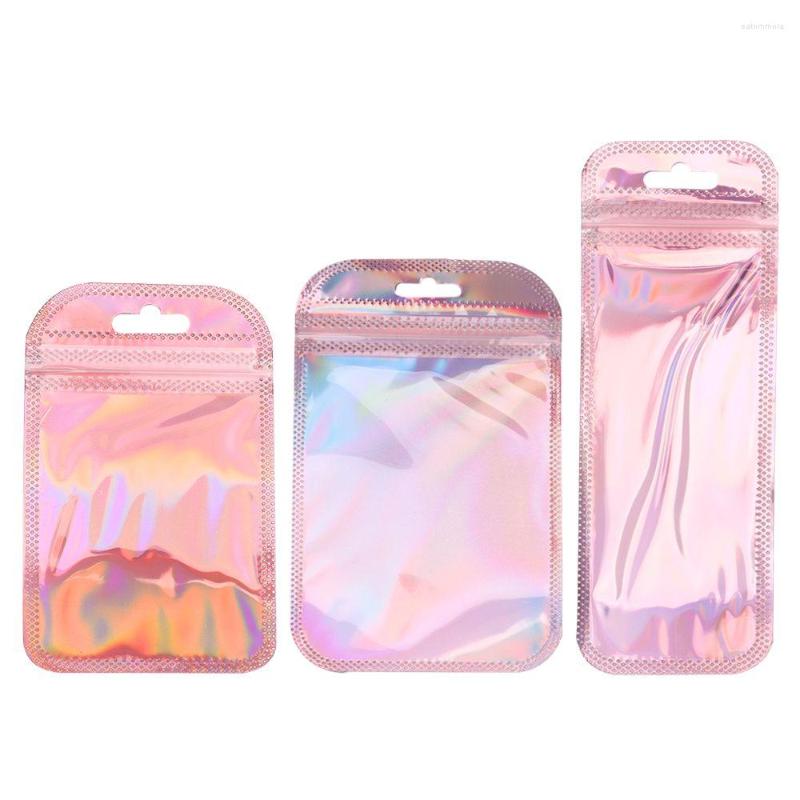 

Jewelry Pouches 50pcs/bag High Quality With Hang Hole Display Resealable Self Sealing Zip OPP Bags Packaging Bag