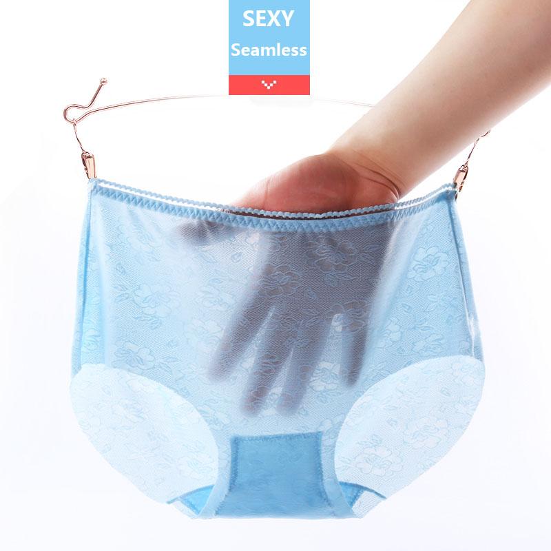

Women's Panties Summer Underwear Women Seamless Sexy Transparent Briefs Traceless Invisible Lingerie 3PCS/LOT, 7001 b