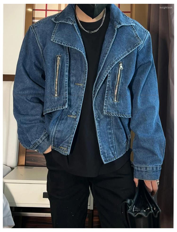 

Men's Jackets Men's Gh0155 Fashion Coats & 2023 Runway Luxury European Design Party Style Clothing, Blue