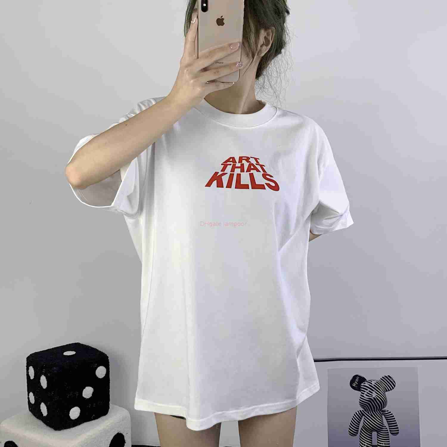 

Designer Fashion Clothing Tees Tshirt Galleryes Depts American High Street Simple Letter Printing Short Sleeve Loose Relaxed Mens Womens Tshirt Summer Tops for sal