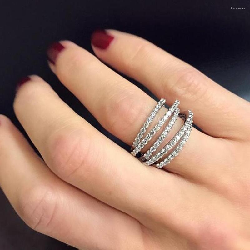 

Cluster Rings Fashion Cross Cubic Zircon Finger Ring For Women Versatile Design Female Party Daily Wear 2023 Modern Trend Jewelry