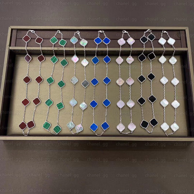 

womens necklaces fashion classic lucky clover 10 flower necklace ladies Chains and girls valentine's day mother's day engagement jewelry