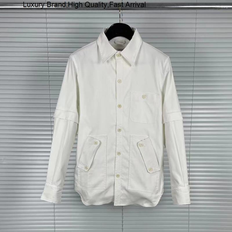 

Men's Jackets Men Fashion Jacket Original Removable Sleeves Design High-end Women's Shirt Coat High Quality Famous Unisex, Beige
