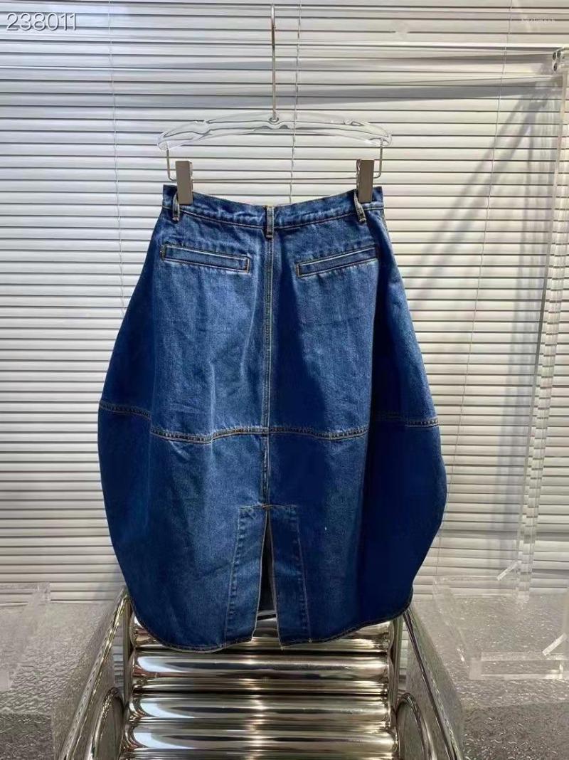 

Skirts 2023 Fashion Good Quality Runway Vintage Slit Denim Skirt, Photo color