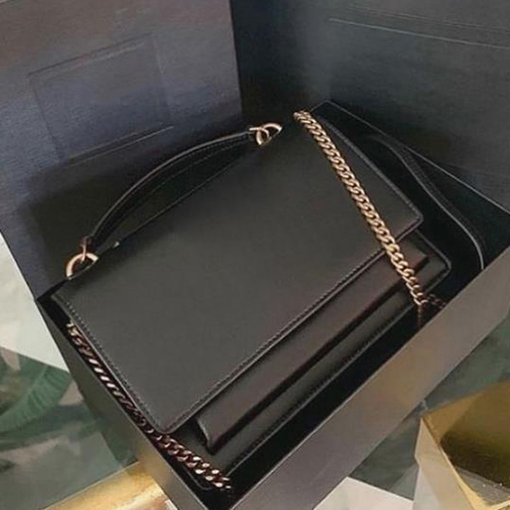 

Designer bag Women Bags Handbags Shoulder Bags ysle tote bag black calfskin classic diagonal stripes quilted chains double flap medium cross body evening bags