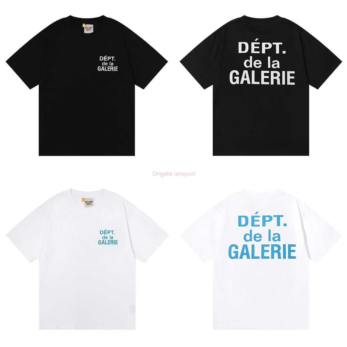 

Designer Fashion Clothing Tees Tshirt Galleryes Depts De La Galerie Blue Printed Double Yarn Cotton Short Sleeve Tshirt for Men Women Casual Streetwear Tops Rock Hip, White 6030