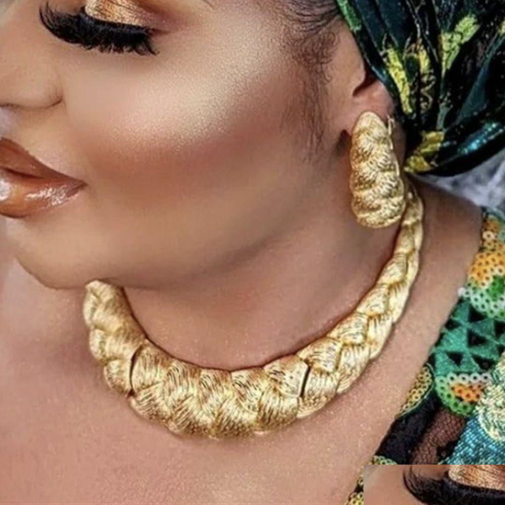

Jewelry Sets Est Luxury Brazil Gold Plated Set Ladies Exquisite Necklace Earrings Ring Bracelet Gift H00103 230215 Drop Deliv Dhlro