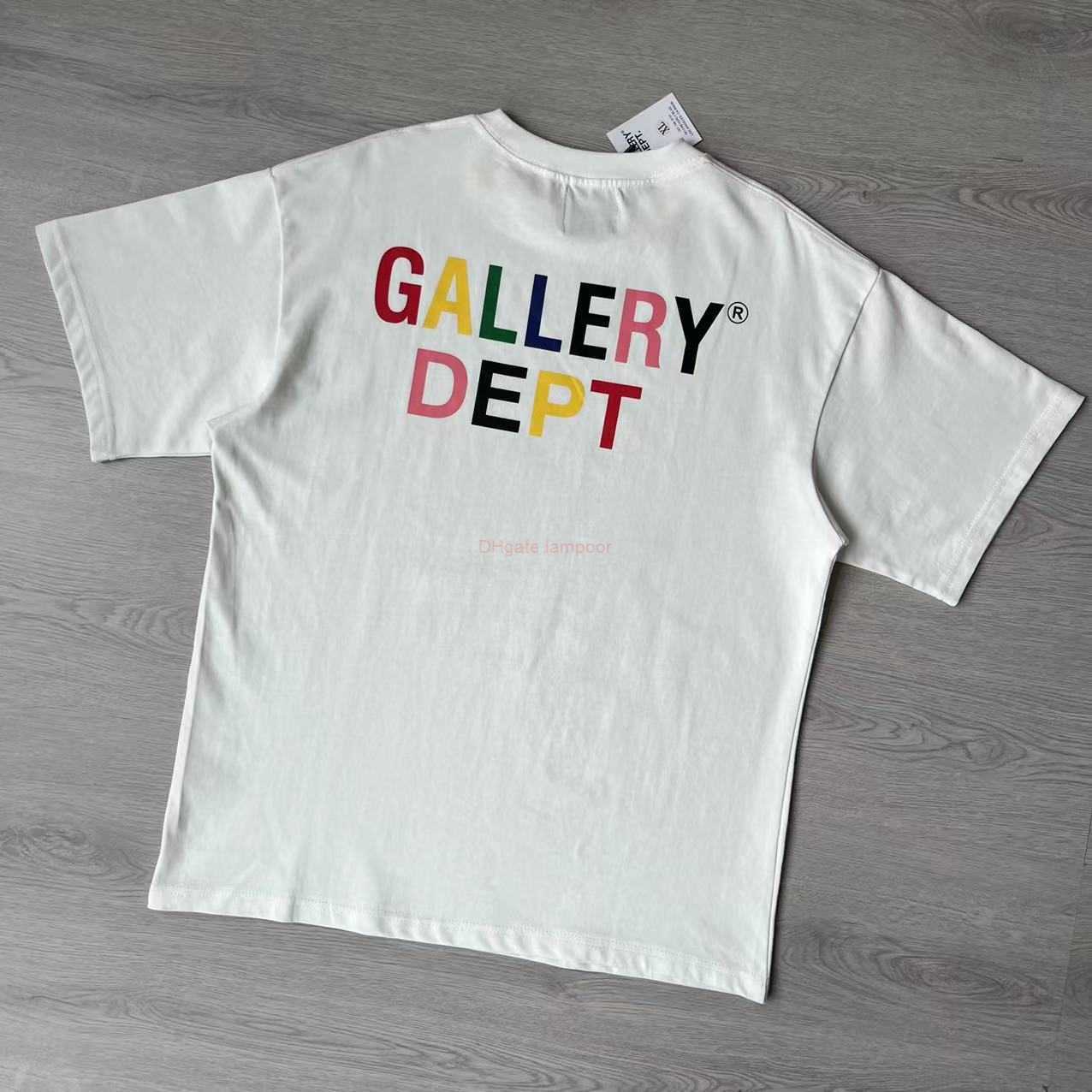 

Designer Fashion Clothing Tees Tshirt Galleryes Depts Basic Slogan Colorful Printed Short Sleeve Tshirt 260g Combed Cotton for Men Women Casual Streetwear Tops Roc, White
