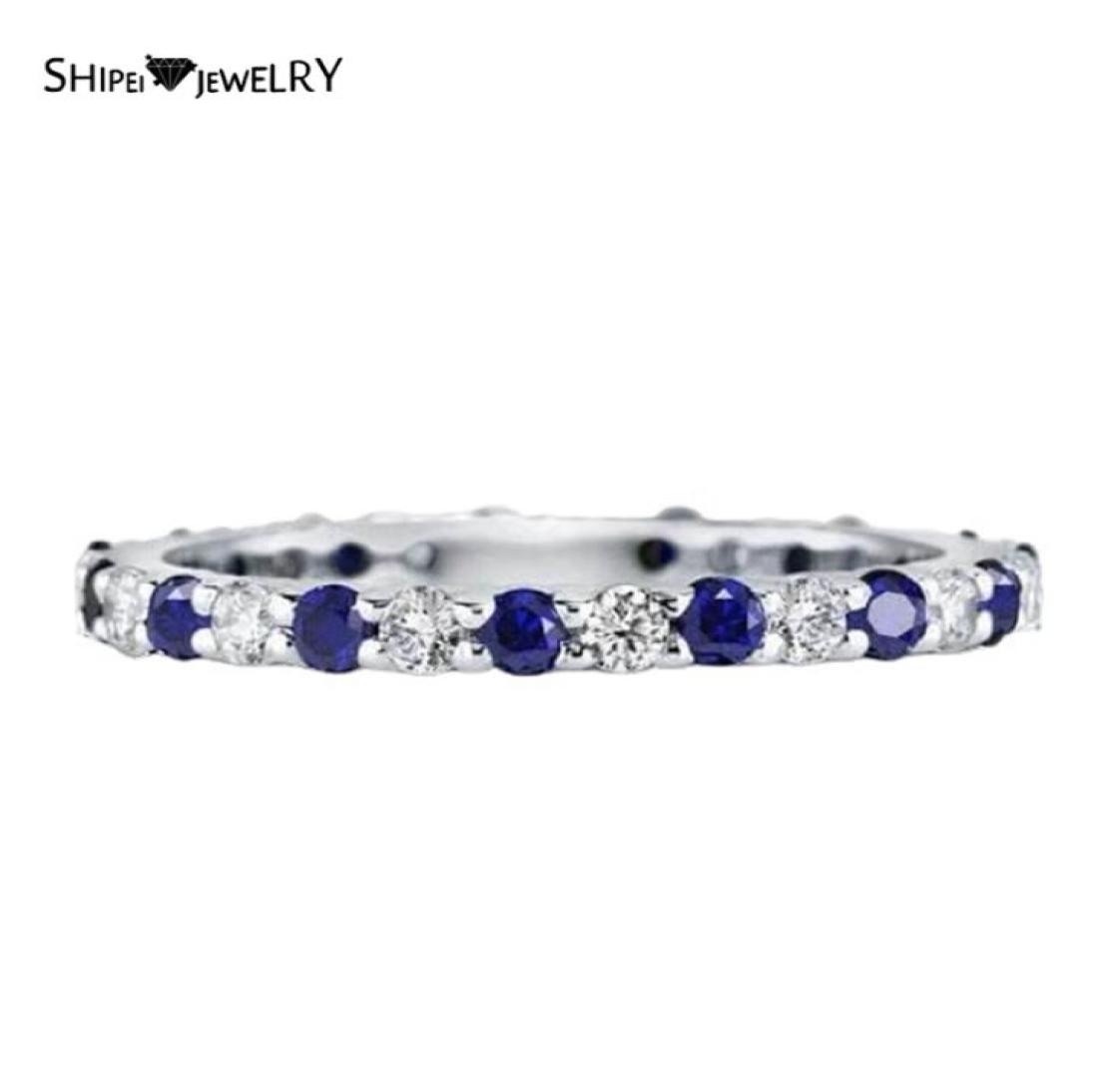 

Shipei Luxury 925 Sterling Silver Sapphire Created Moissanite Gemstone Personality Bohemia Ring For Women Gifts Fine Jewelry1457071