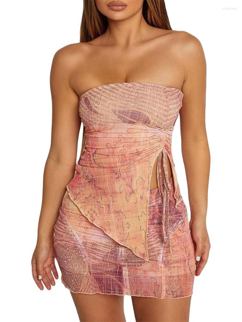 

Skirts Women Skirt Sets 2 Piece Outfits Y2k Summer Sexy Slim Fit Tube Tops And Mini Party Trendy Clubwear, Black