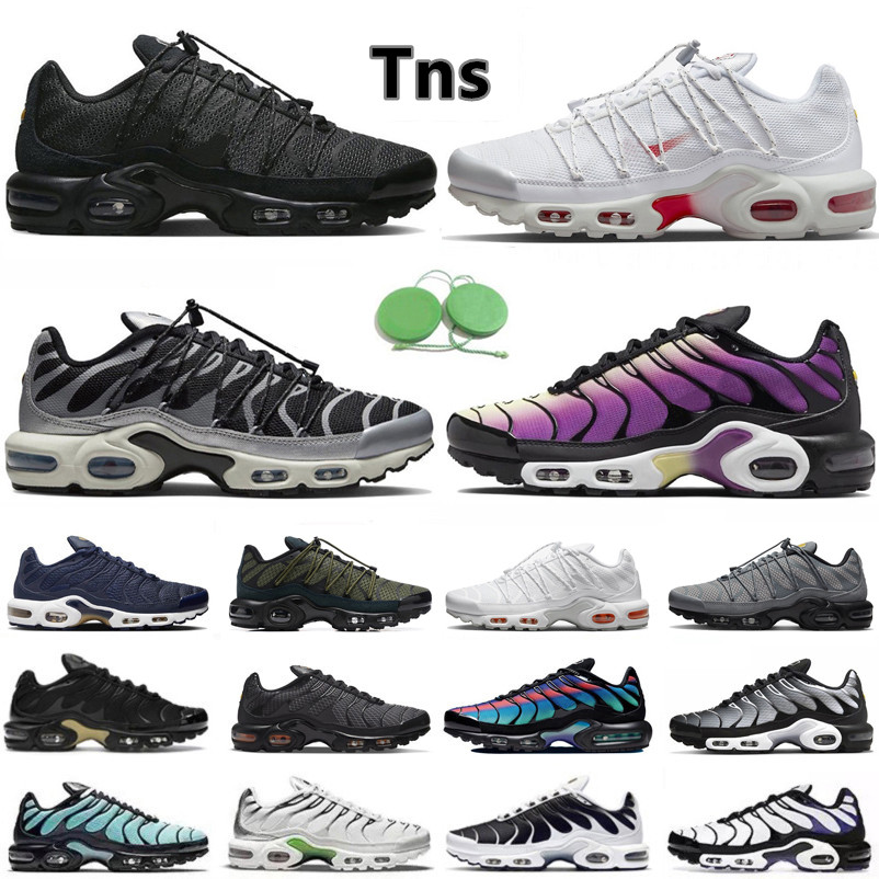 

Tn Plus Toggle Utility Running Shoes Mens Sneakers Sneaker Gradient Triple White BLACK Grey REFLECTIVE Sky Hyper Blue Oreo Fire Ice Unity Men Women Tns Sports Shoe, Color#24