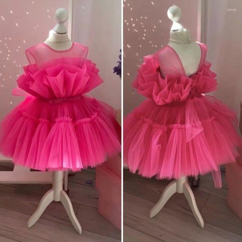 

Girl Dresses Baby Girls Clothes Toddler Kids Wedding Princess Dress Elegant Birthday Gowns Tulle Bridesmaid Evening Party Christmas Vestidos, Yellow