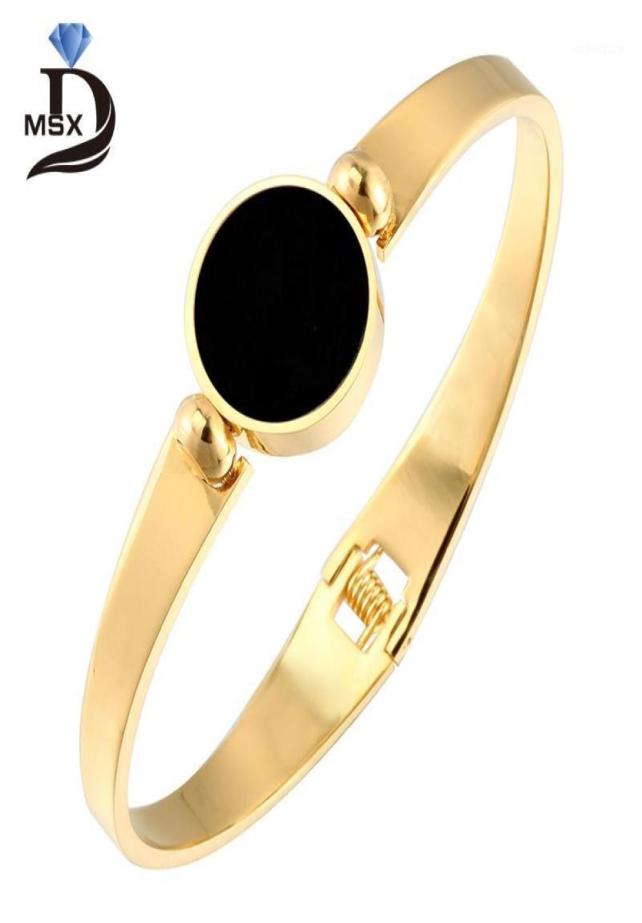

Bangle Shell Bracelet For Woman Man Black Resin Gold Plating Cuff Wristband Fashion Luxury Female Male Jewelry Accessory Gift15688862