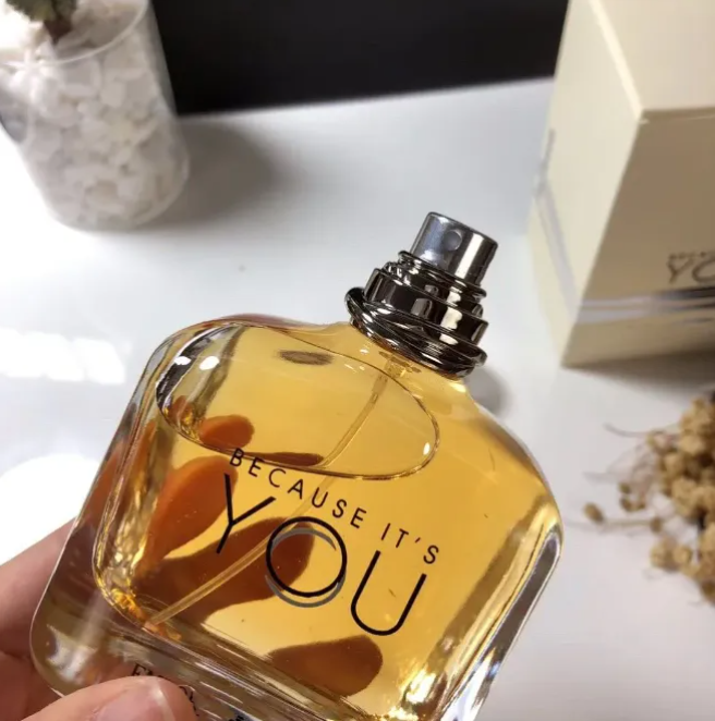 

Luxury Brand Perfumes Because YOU Women Perfume Spray 100ml Floral Fruity EDP Parfum Long Lasting Smell Spray Fast Ship