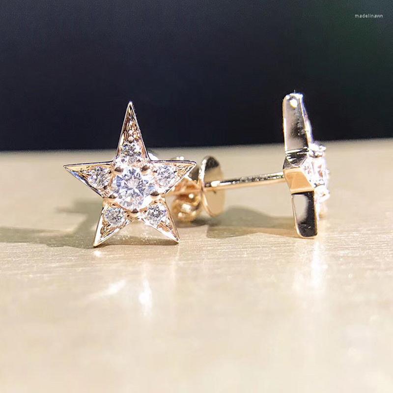 

Stud Earrings CAOSHI Dazzling Zirconia Star Women Trendy Female Daily Wearable Accessories Versatile Jewelry With