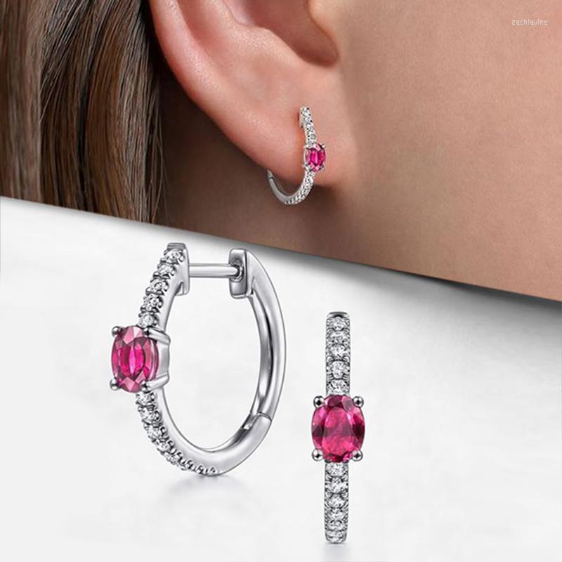 

Hoop Earrings CAOSHI Fashion Bright Crystal Lady Charming Jewelry For Daily Life Stylish Female Wedding Ceremony Accessories